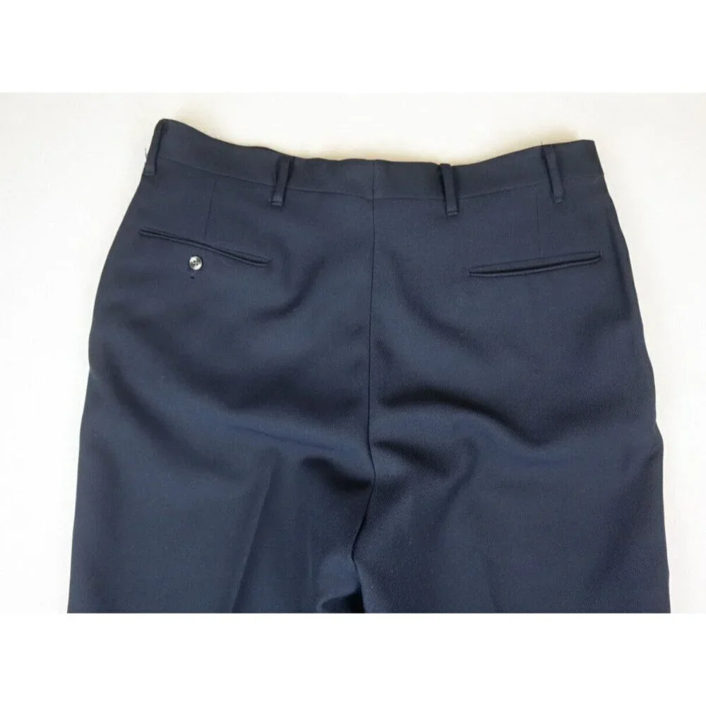 VINTAGE MEN'S NAVY BLUE SUIT - LA MAR CLOTHES - SIZE 42L PANTS 38x33